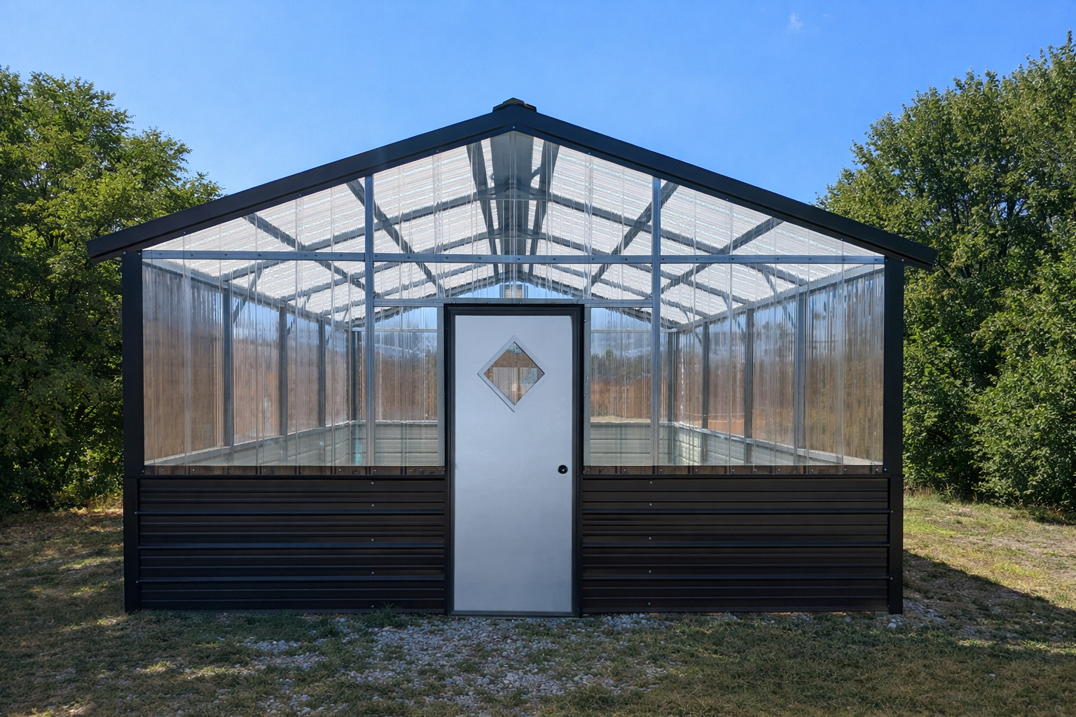 20x30 Commercial Steel Frame Polycarbonate Greenhouse