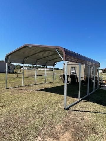 18x20x6 Metal Carport Regular Curved Roof